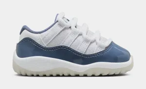 Air Jordan 11 Retro Low Diffused Blue Infant Toddler Lifestyle Shoes (Diffused Blue/White/Midnight Navy)