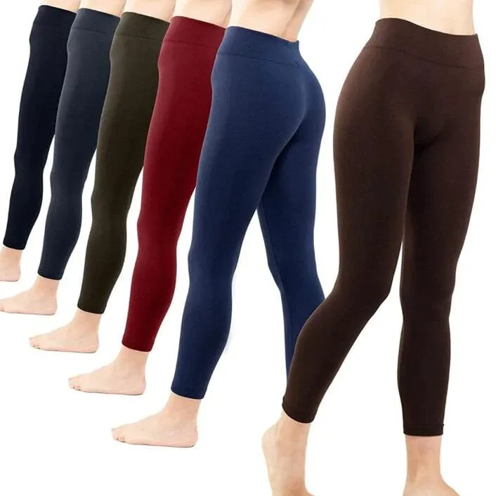 2-Pack: Women’s Fleece Lined High Waist Leggings