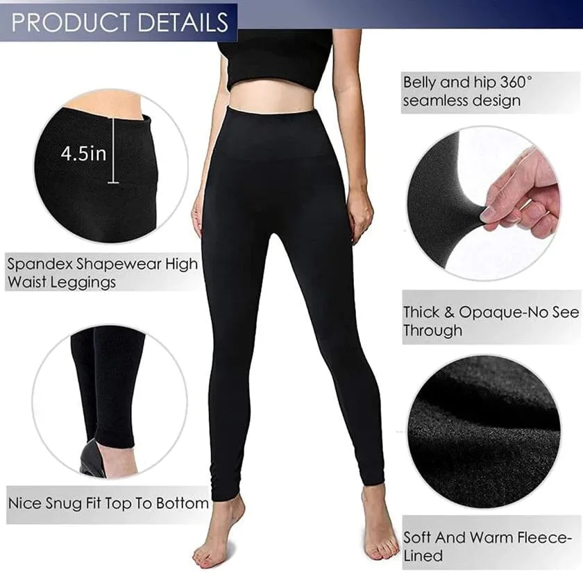 2-Pack: Women’s Fleece Lined High Waist Leggings