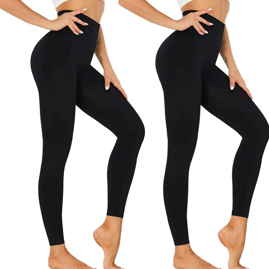 2-Pack: Women’s Fleece Lined High Waist Leggings