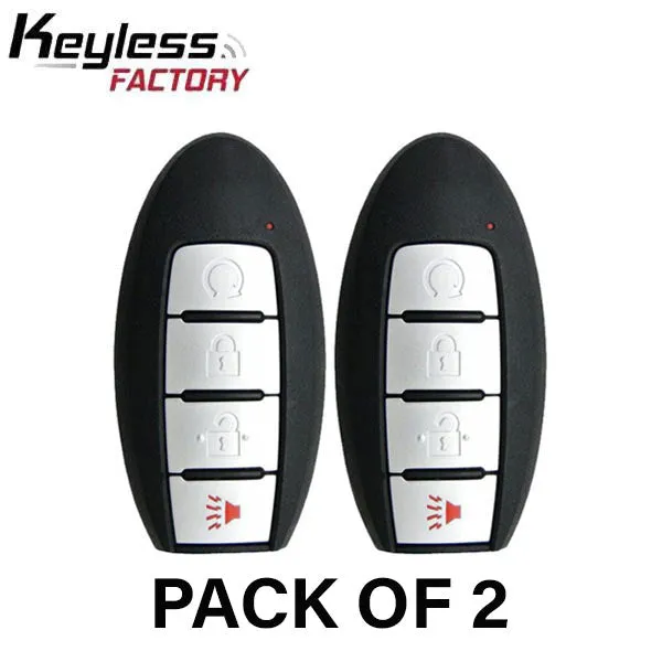 2 x 2018-2021 Nissan Kicks Rogue / 4-Button Smart Key / PN: 285E3-5RA6A / KR5TXN3 (AFTERMARKET) (Bundle of 2)