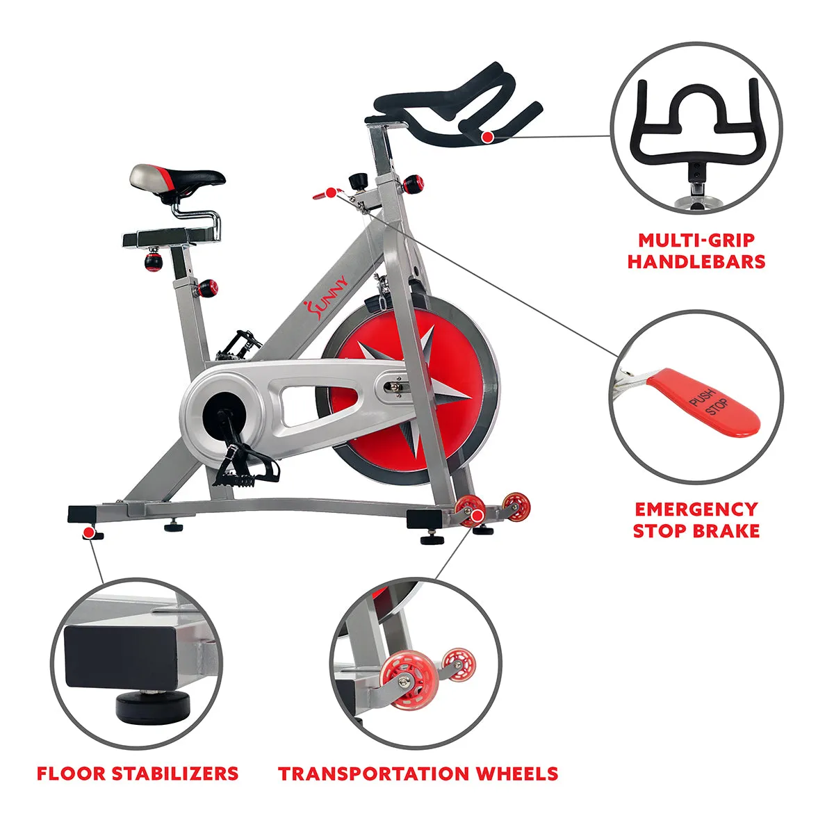 40 lb Flywheel Chain Drive Pro Indoor Cycling Exercise Bike