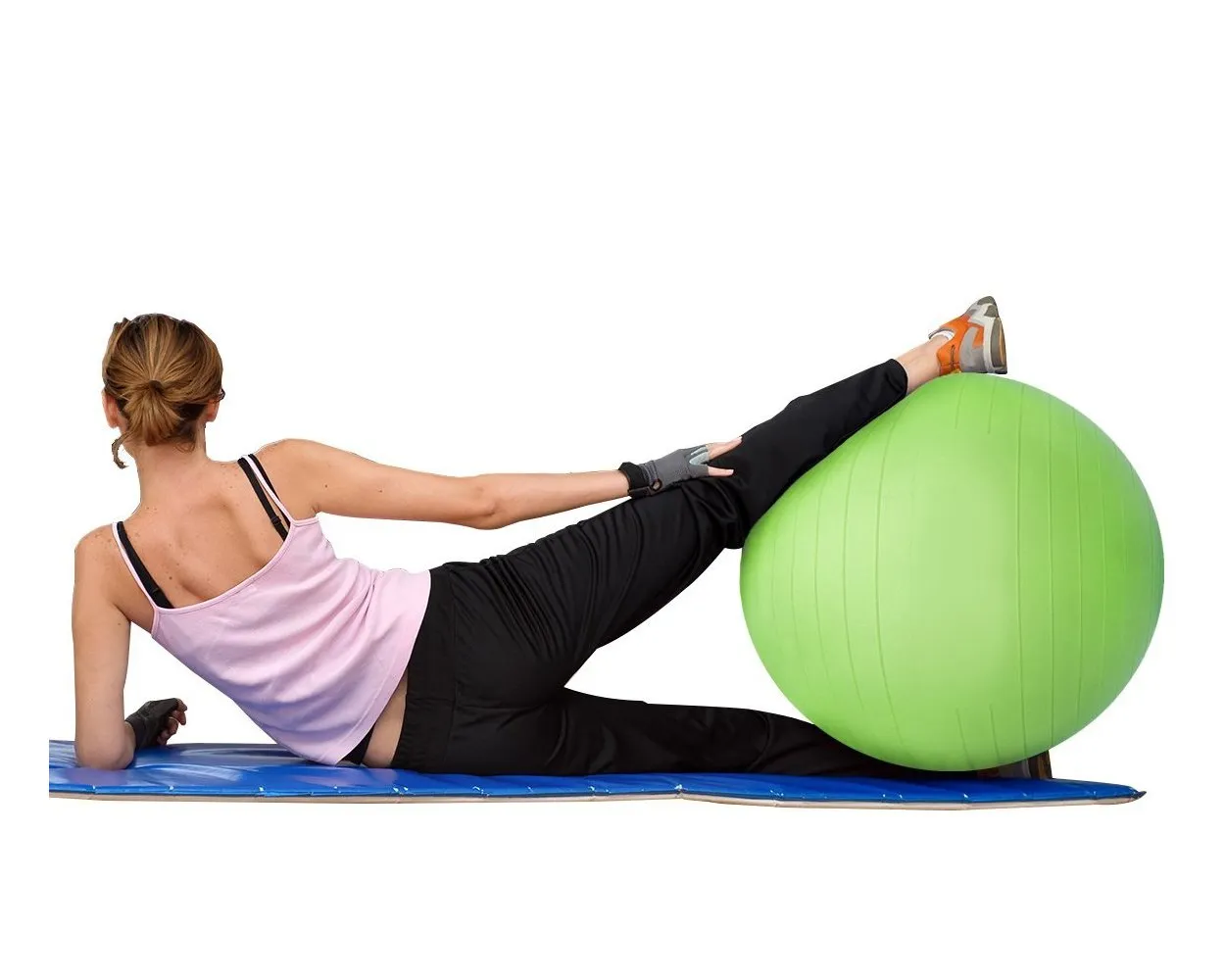 65cm Anti Burst Yoga Exercise Ball - Blue