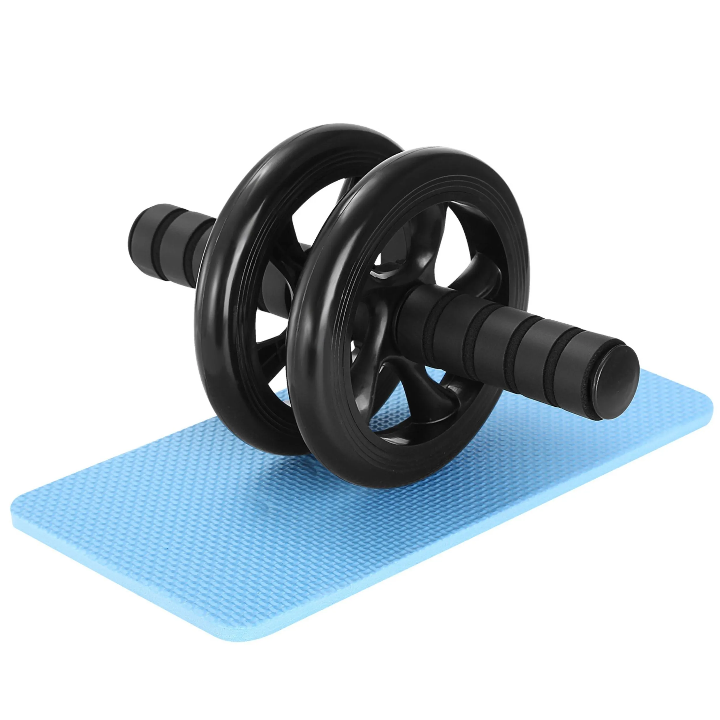 Ab Roller Wheel Set - Strengthen Core with Knee Pad - Home Gym Essential