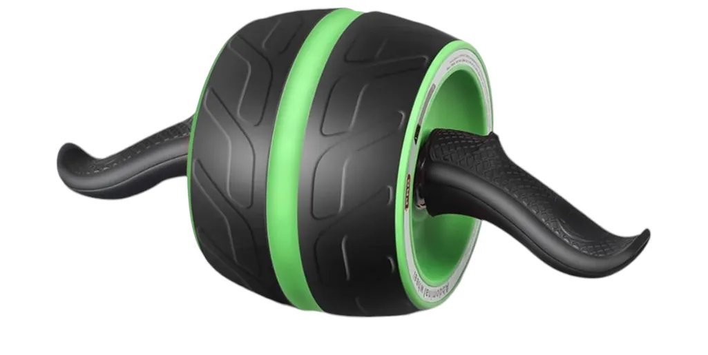 AB Wheel Roller w/Resistance Spring, Auto Rebound Exercise Wide Wheels