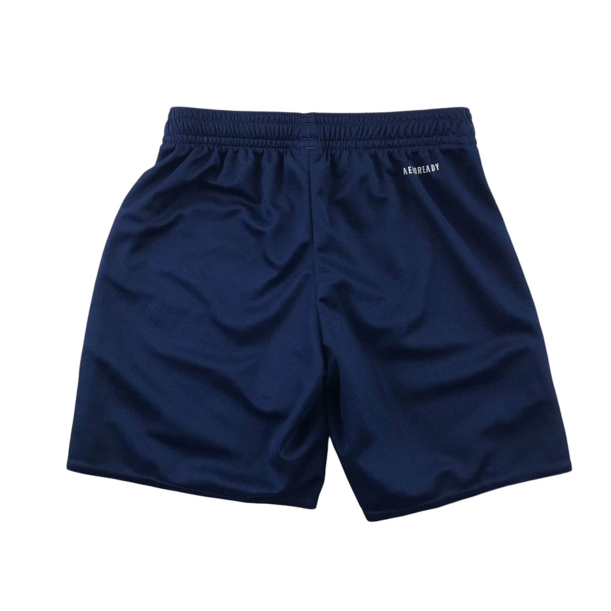 Adidas sport shorts 7-8 years navy blue plain elasticated waistband