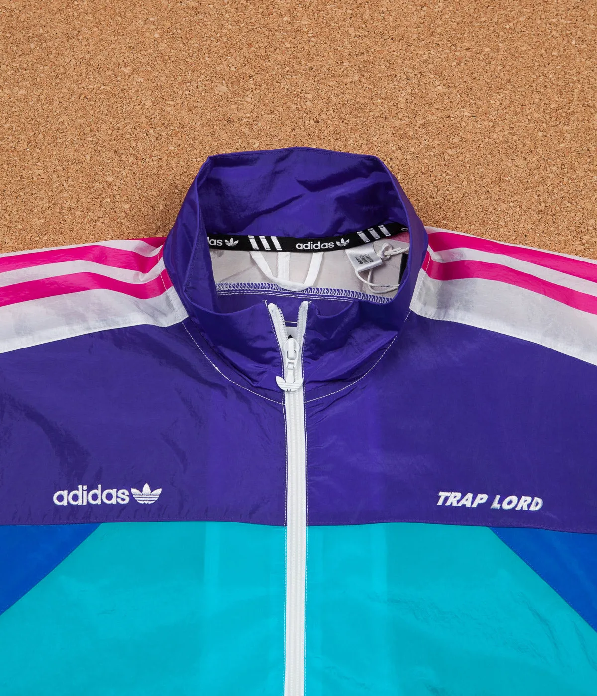 Adidas x Trap Lord Ferg Windbreaker Jacket - White / Energy Ink / Blue / Energy Blue