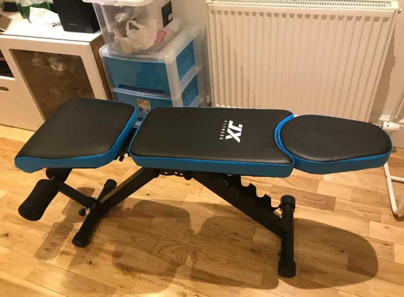 Adjustable Exercise Bench with Resistance Rope