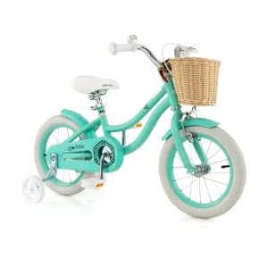 Adorable & Cute 14” Children’s Adjustable Bicycle Pedal Bike | Removable Training Wheels | Ages 3-5 | Bell | Basket | Adjustable Seat, Handlebar | Brakes | Easy Assembly