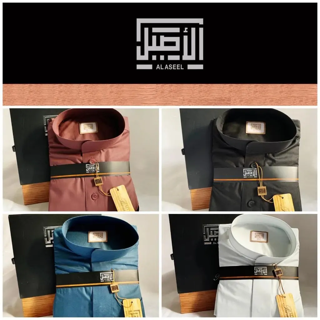 Al Aseel Premium Saudi Thobe With Collar - ORIGINAL