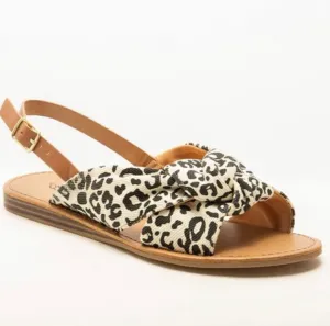 Andi Peep Toe Sandal in Leopard