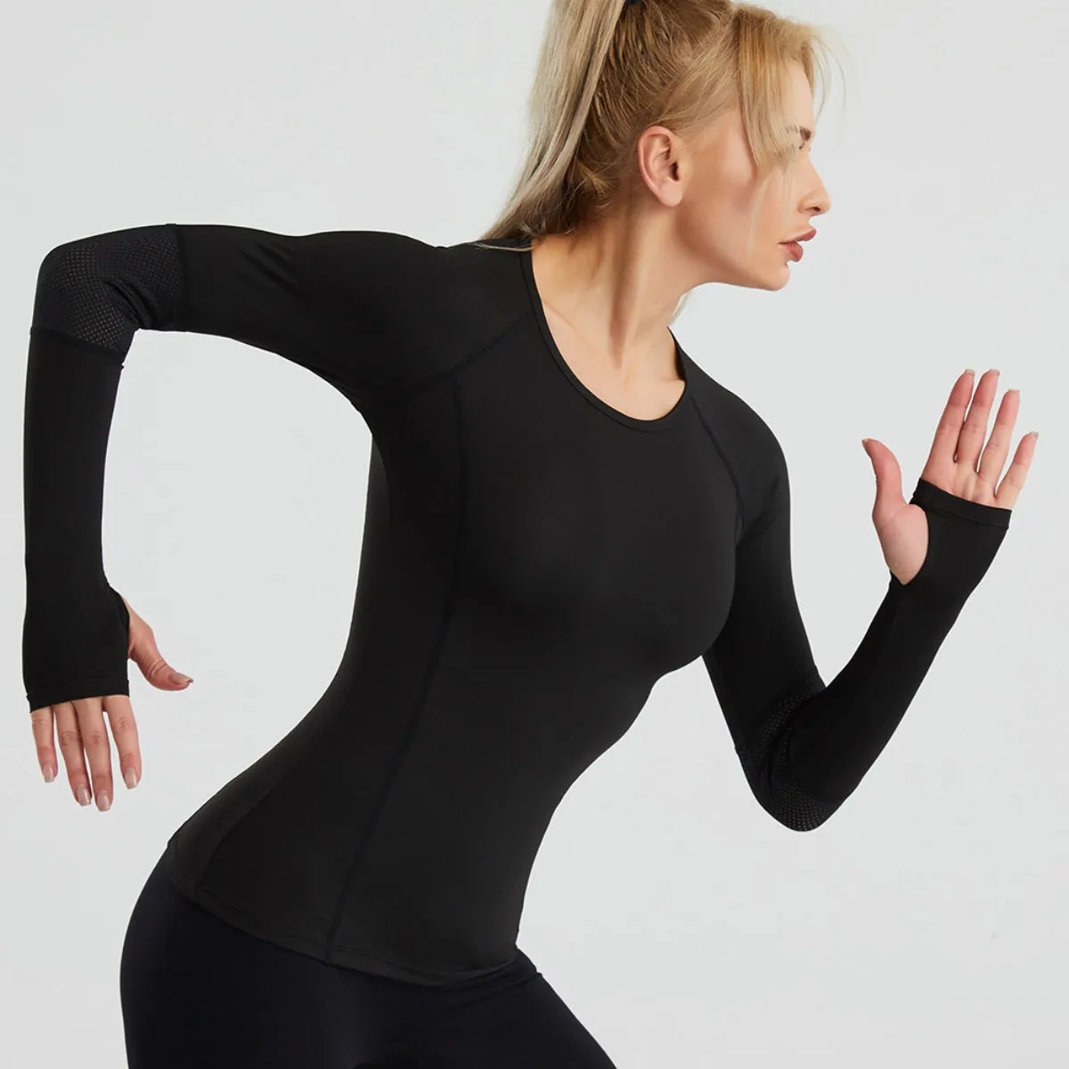 *APP EXCLUSIVE* Long Sleeve Round Neck Sports Top