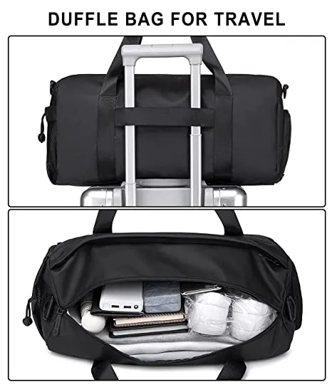 Arctic Hunter Gym Bags for Men Travel Duffle Bag 28L Polyester Sports Bag with Shoes Compartment (AH-LX00537 Duffle Bag-Black)