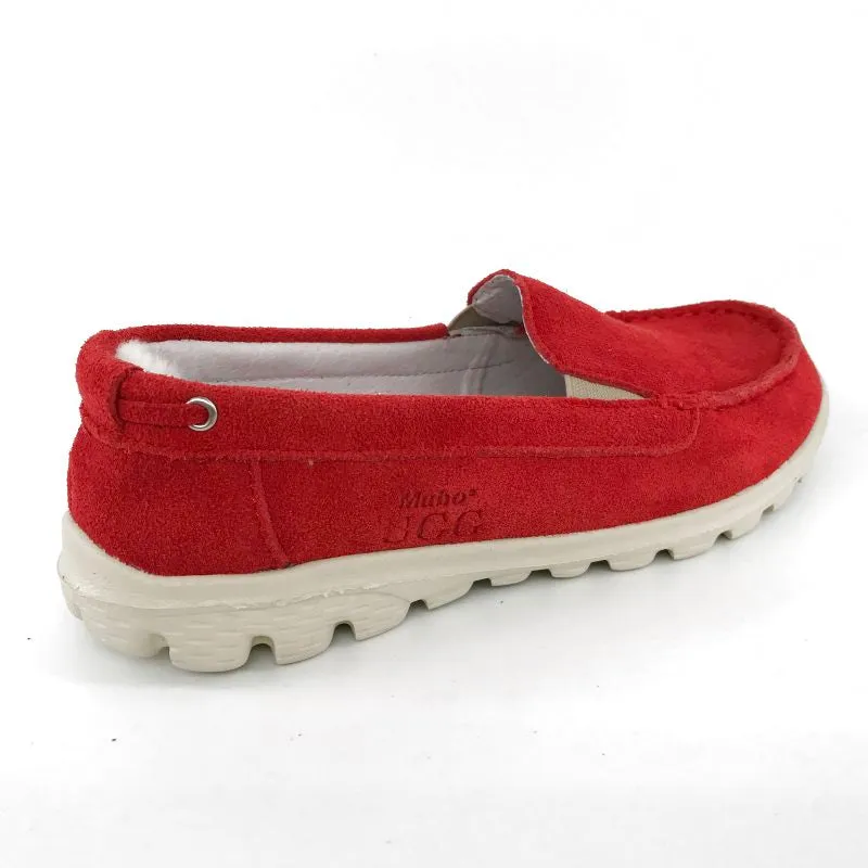 Australian Sheepskin Unisex Casual Flats UGG Moccasin - Red