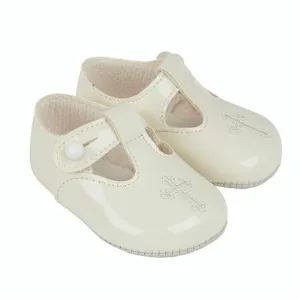 Baypods - B044 Christening shoes, cream