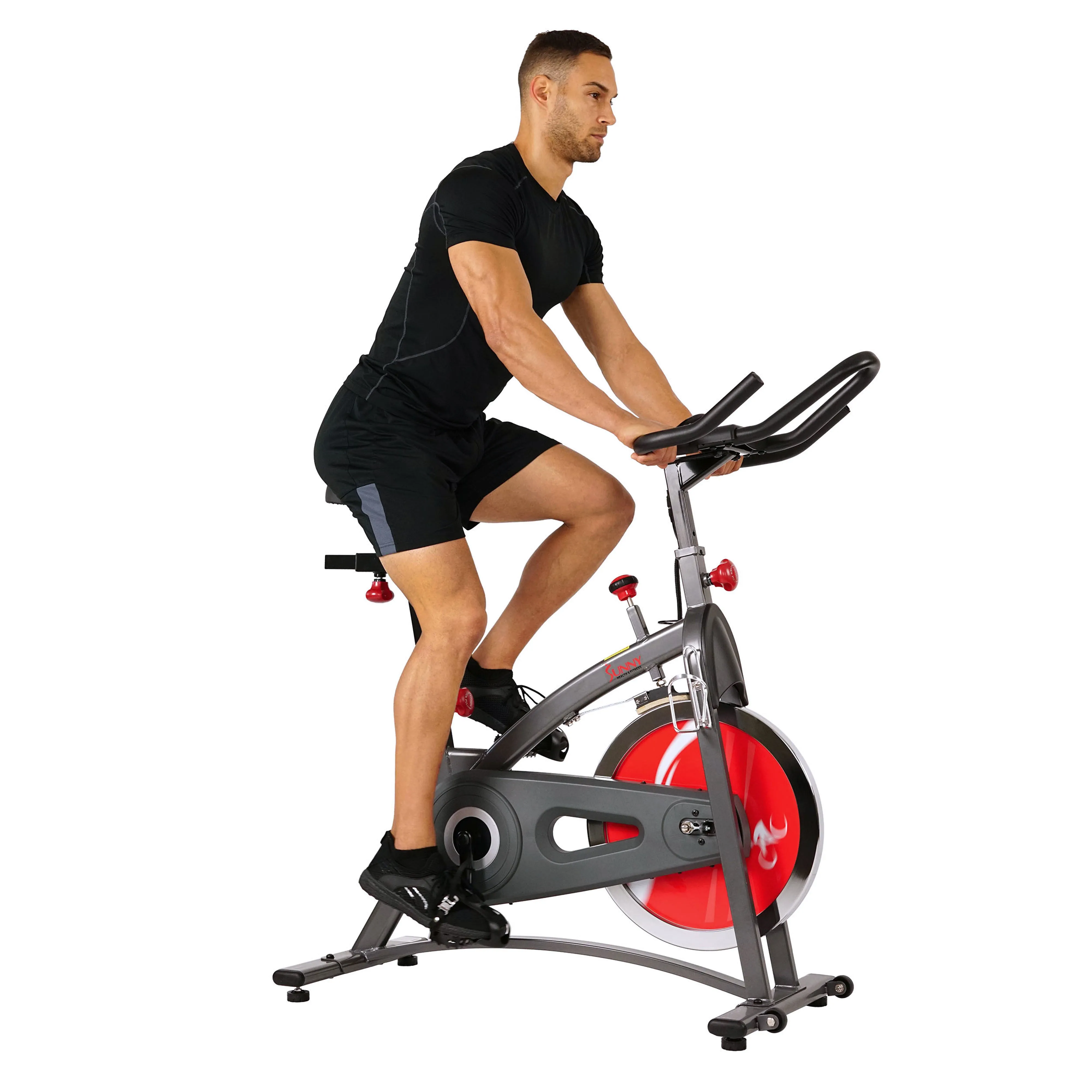 Belt Drive Exercise Bike Indoor Cycling Bike  w/ LCD Monitor