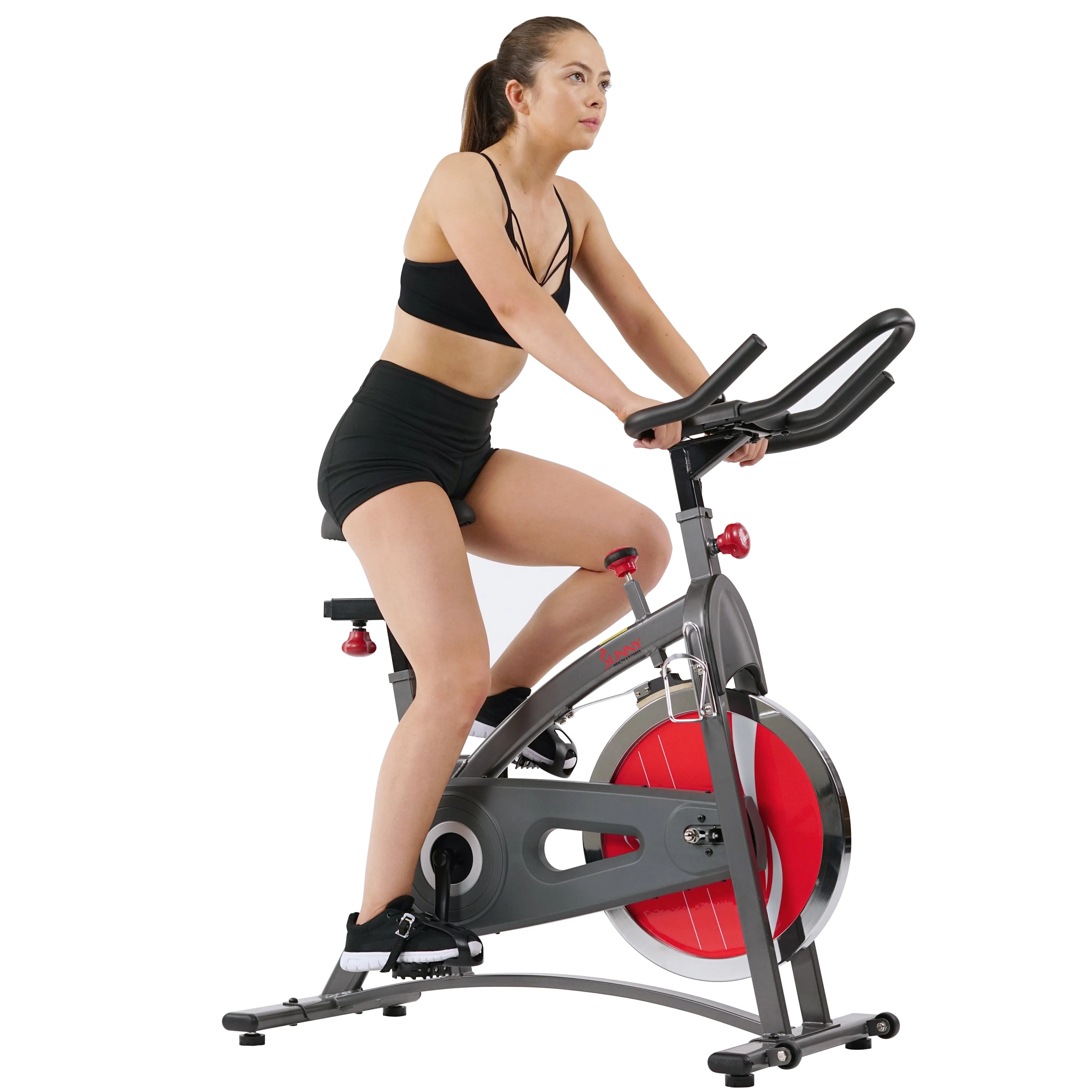 Belt Drive Exercise Bike Indoor Cycling Bike  w/ LCD Monitor