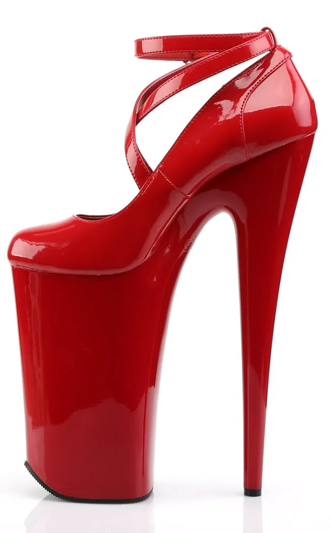 BEYOND-087 Red Patent 10 Inch Heels