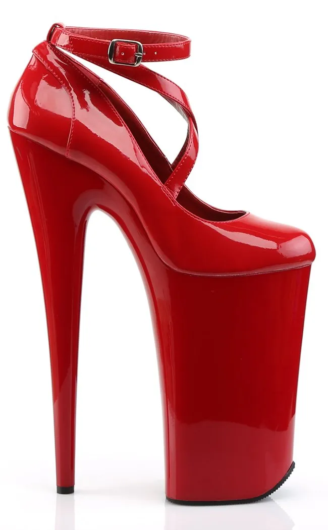 BEYOND-087 Red Patent 10 Inch Heels