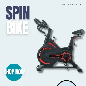 BIONFIT CycloneX Magnetic Spin Exercise Cycle for Home Gym, User weight 150kg, Wheel 6kg Spinner Exercise Bike  (Black)