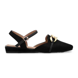 Black Sling Back Flats WN5316