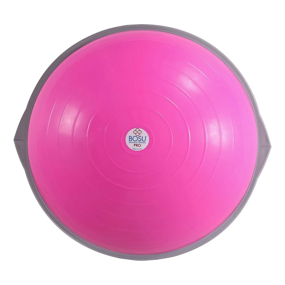 Bosu Pro Multi Functional Home Gym 26 Inch Balance Strength Trainer Ball, Pink