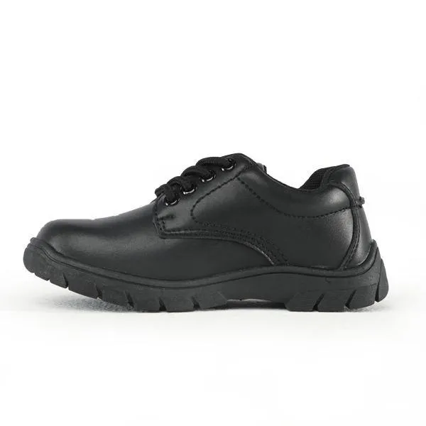 BOYS LACE UP SCHOOL SHOE - BLACK