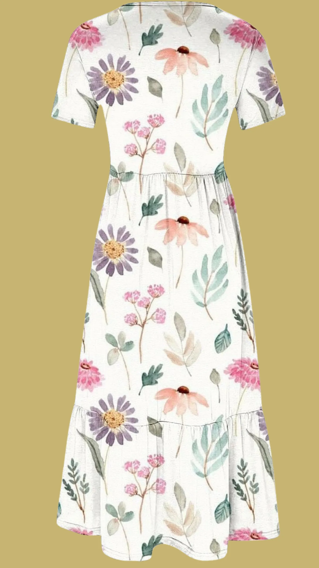 Breezy Blooms: Floral Summer Dress with Pockets