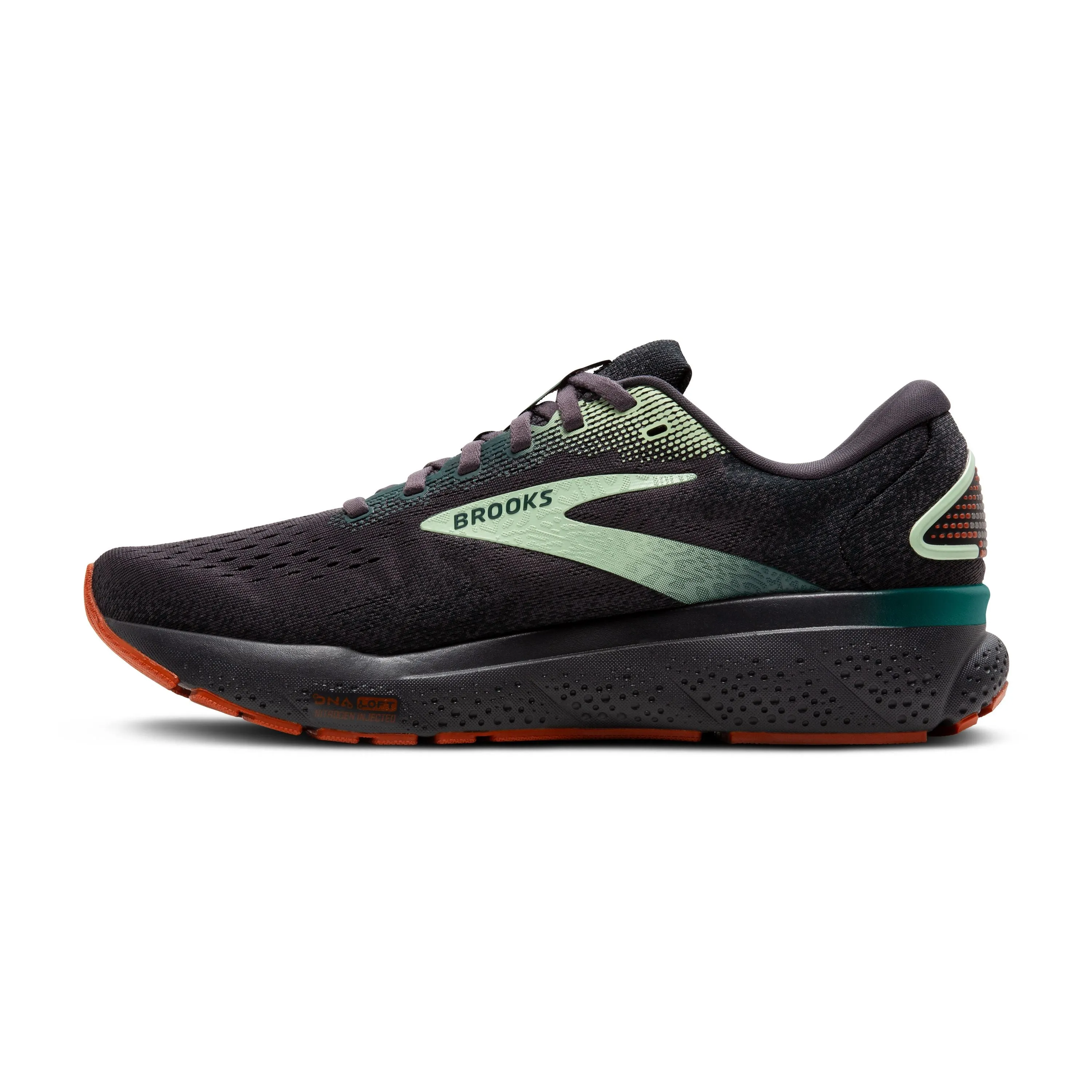 Brooks | Ghost 16 | Men's | Blackened Pearl/June Bug/Green