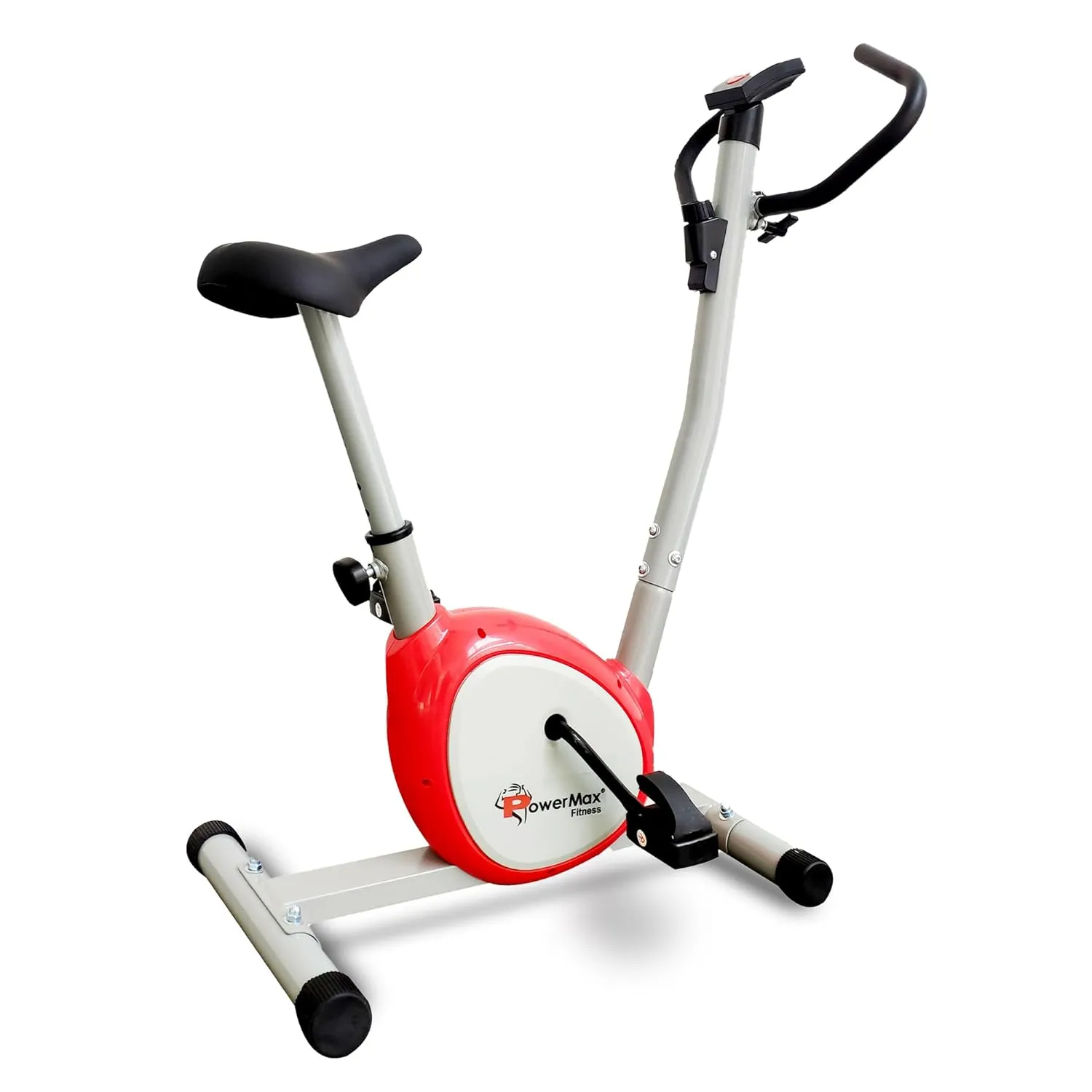 BU-200-AL156 Premiun Upright Exercise Bike for Home Use |HDR foam grip |Comfortable Cusion Seat |Adjustable Height |Exercise Cycle?Max User Wt.100kg |1 PC Crank ? DIY(DO IT YOURSELF)White