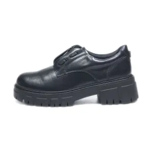 Catwalk Flat Shoes Leather Black Colour For Women