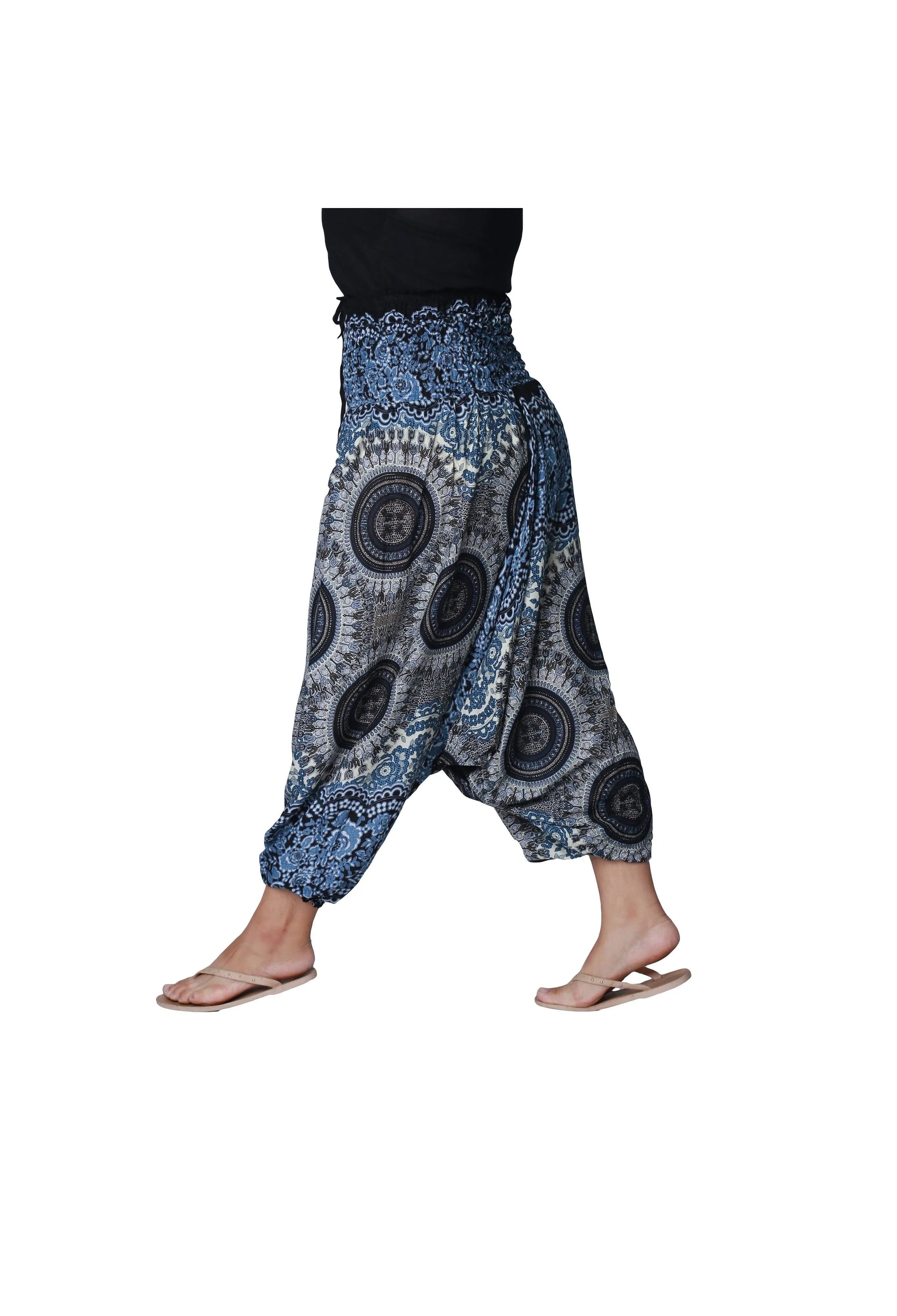 CCcollections Aladdin Genie Hippy Boho Harem Yoga Gipsy Festival Baggy 2in1 Trouser Jumpsuit One size