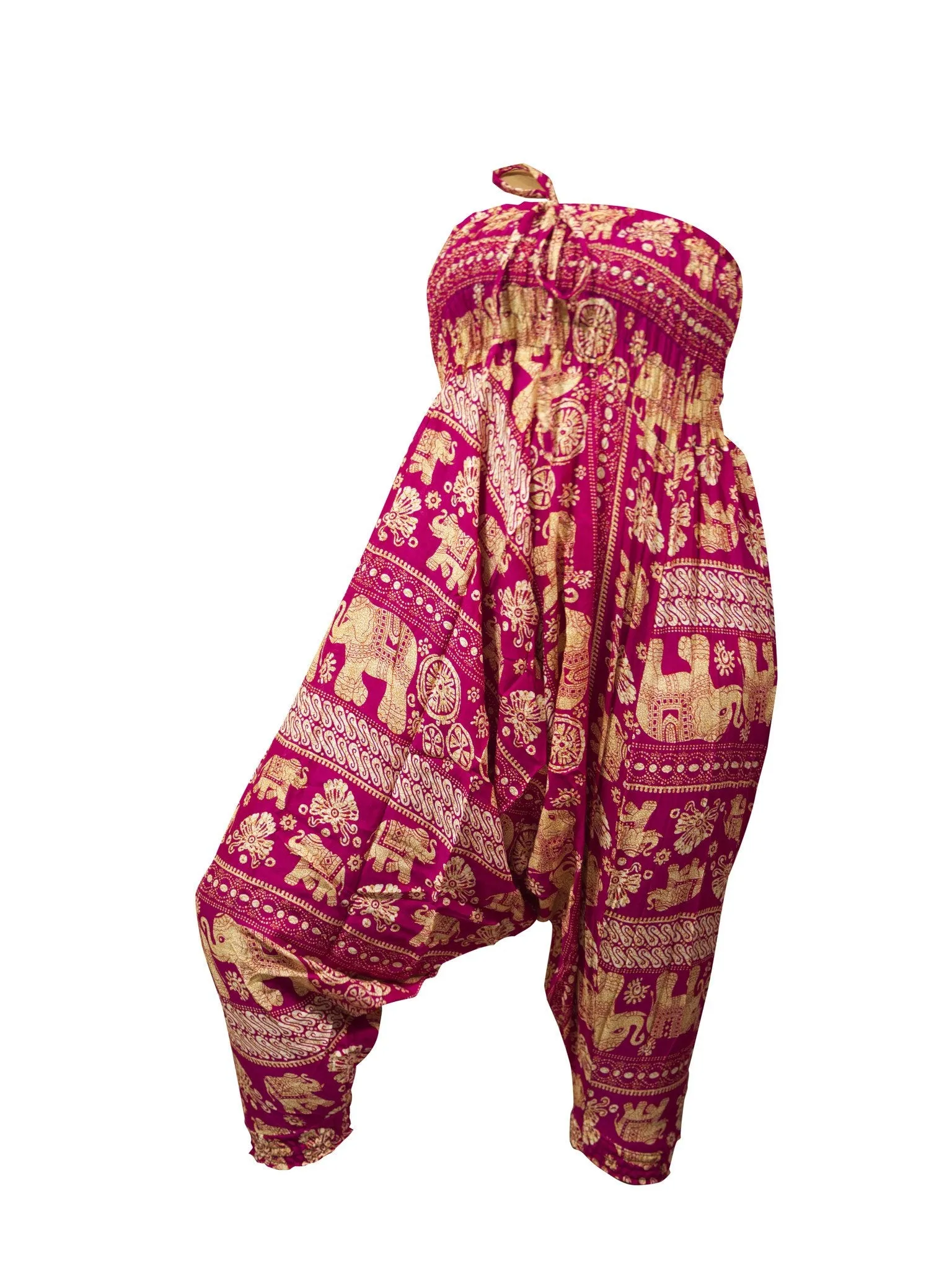 CCcollections Aladdin Genie Hippy Boho Harem Yoga Gipsy Festival Baggy 2in1 Trouser Jumpsuit One size