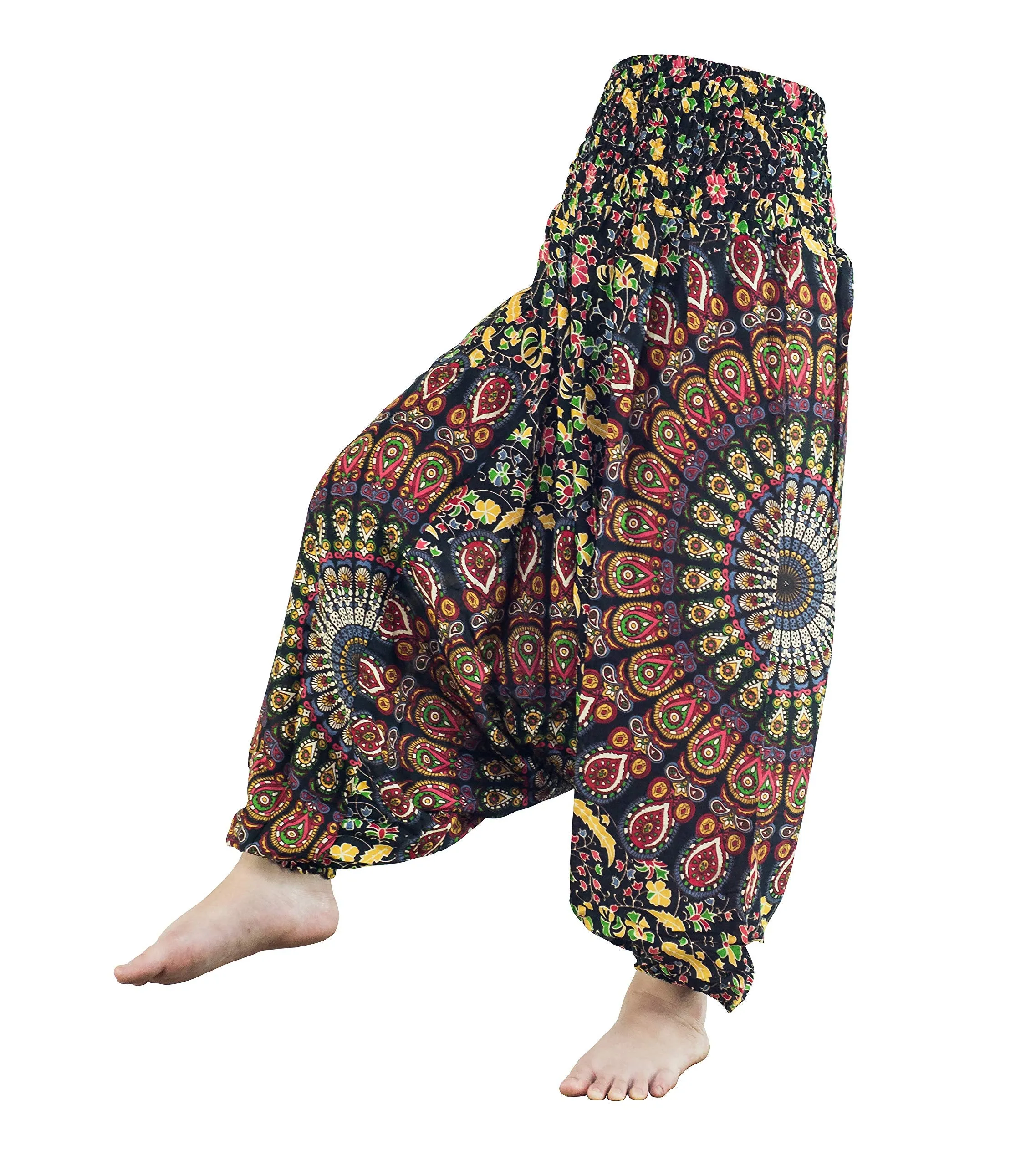 CCcollections Aladdin Genie Hippy Boho Harem Yoga Gipsy Festival Baggy 2in1 Trouser Jumpsuit One size