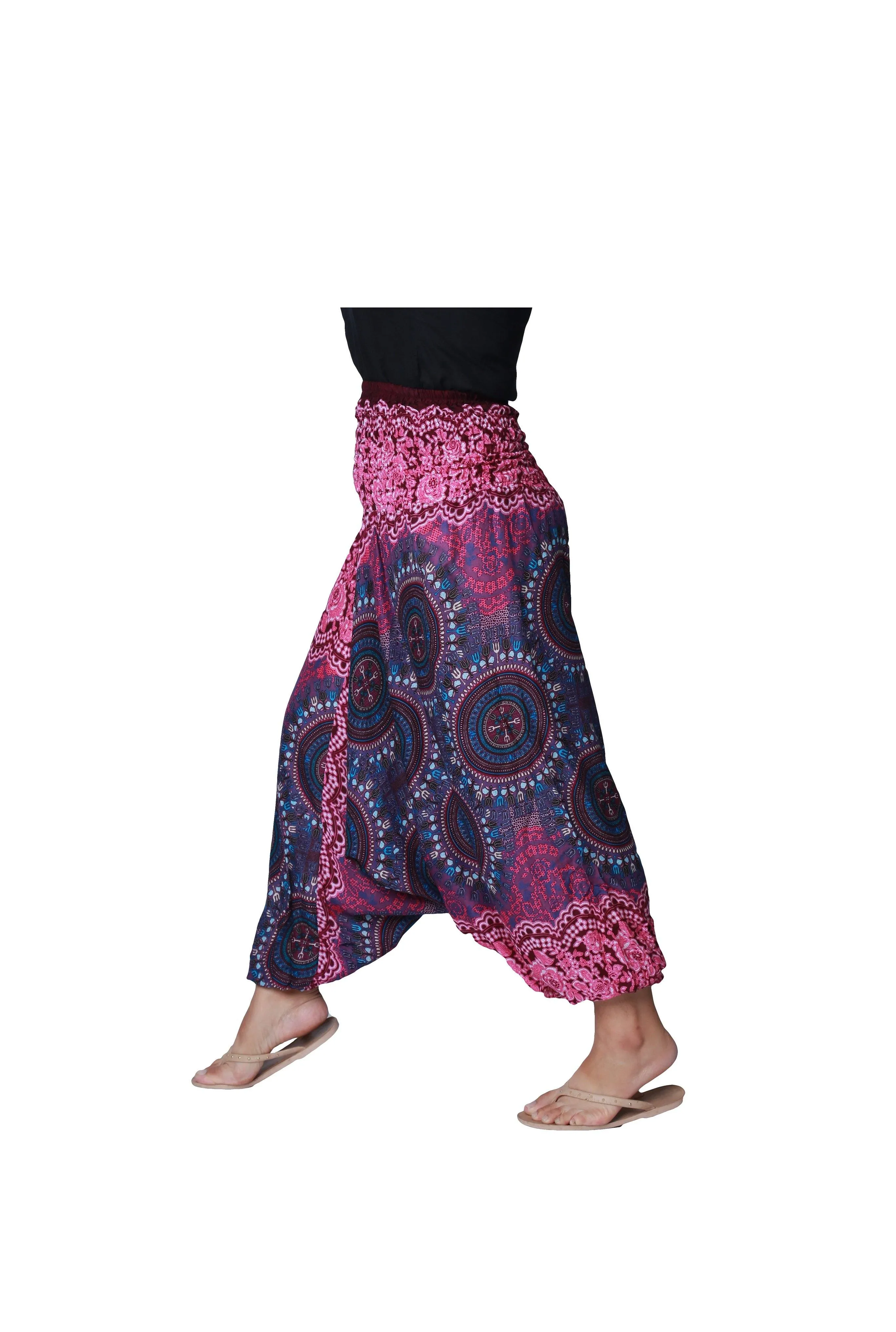 CCcollections Aladdin Genie Hippy Boho Harem Yoga Gipsy Festival Baggy 2in1 Trouser Jumpsuit One size