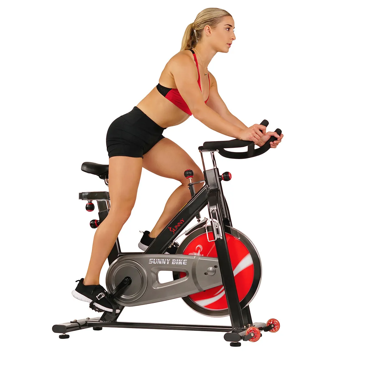 Chain Drive Exercise Bike - Stationary Indoor Cycling Trainer