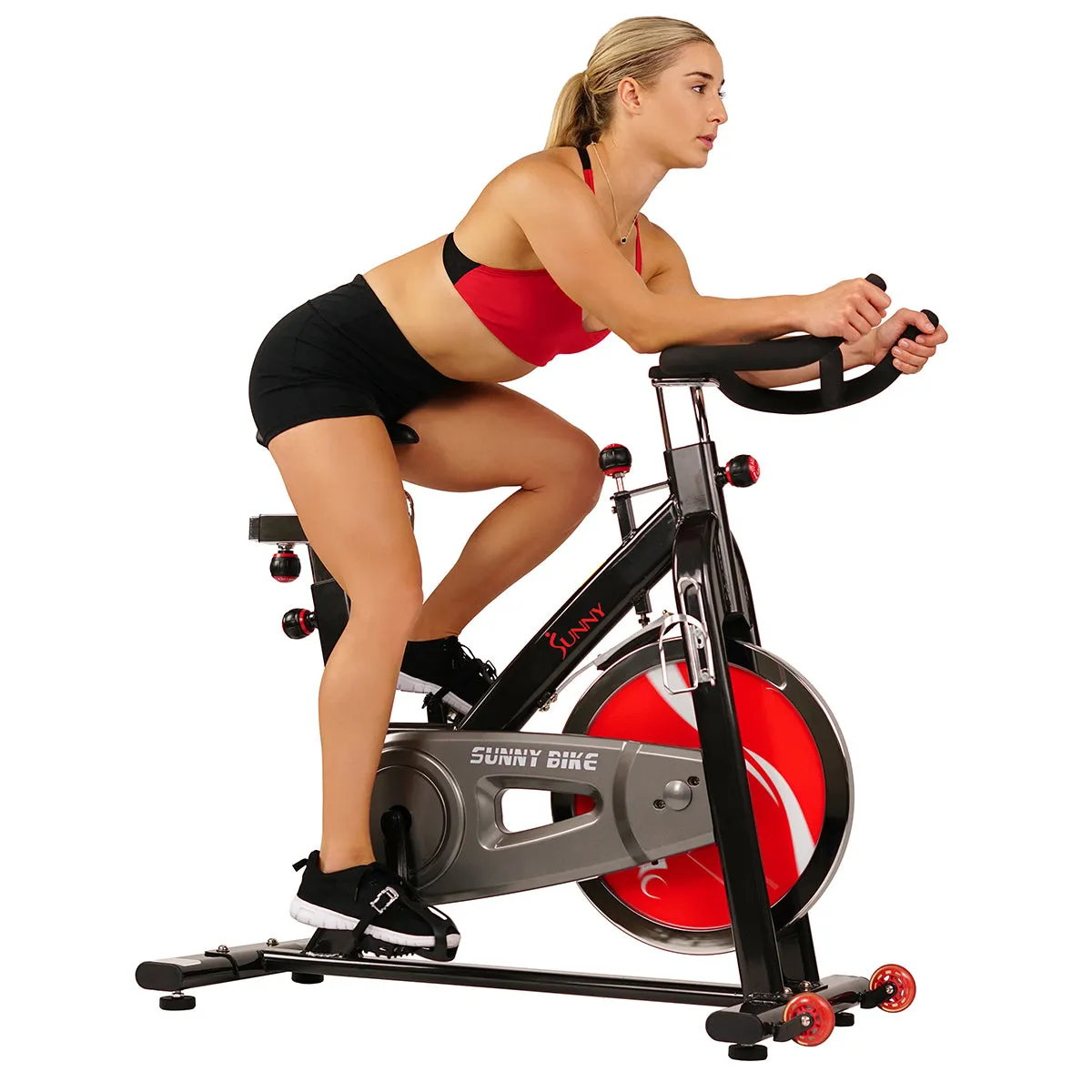 Chain Drive Exercise Bike - Stationary Indoor Cycling Trainer