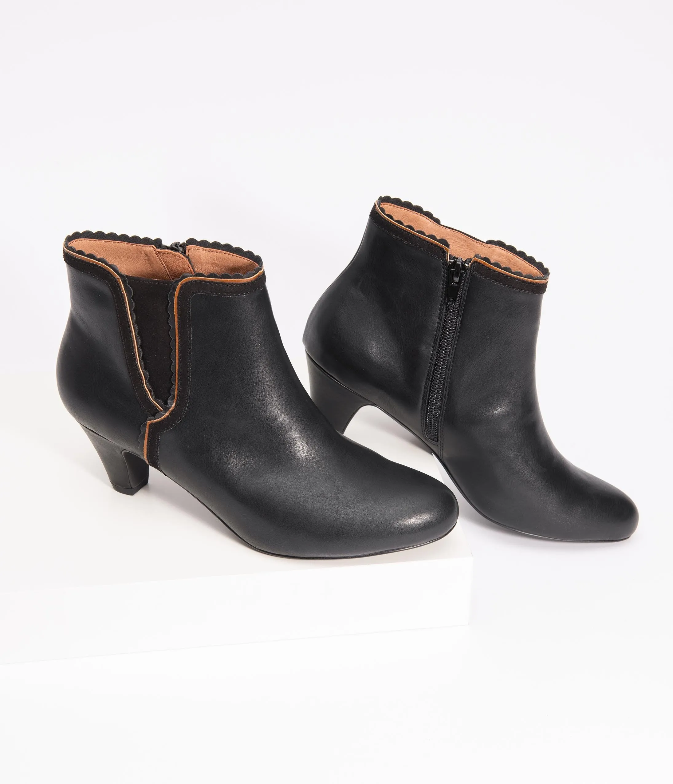 Chelsea Crew Black Leatherette Ivy Bootie