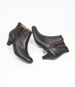 Chelsea Crew Black Leatherette Ivy Bootie