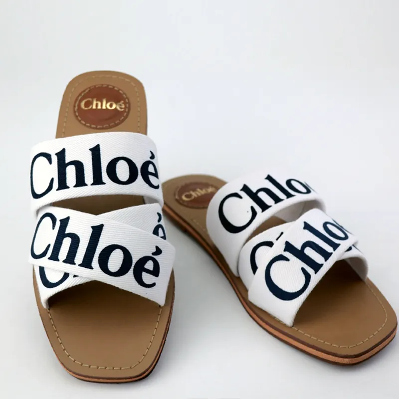 CHL Flat Sandals Criss Cross Woody Slipper Slides -1006