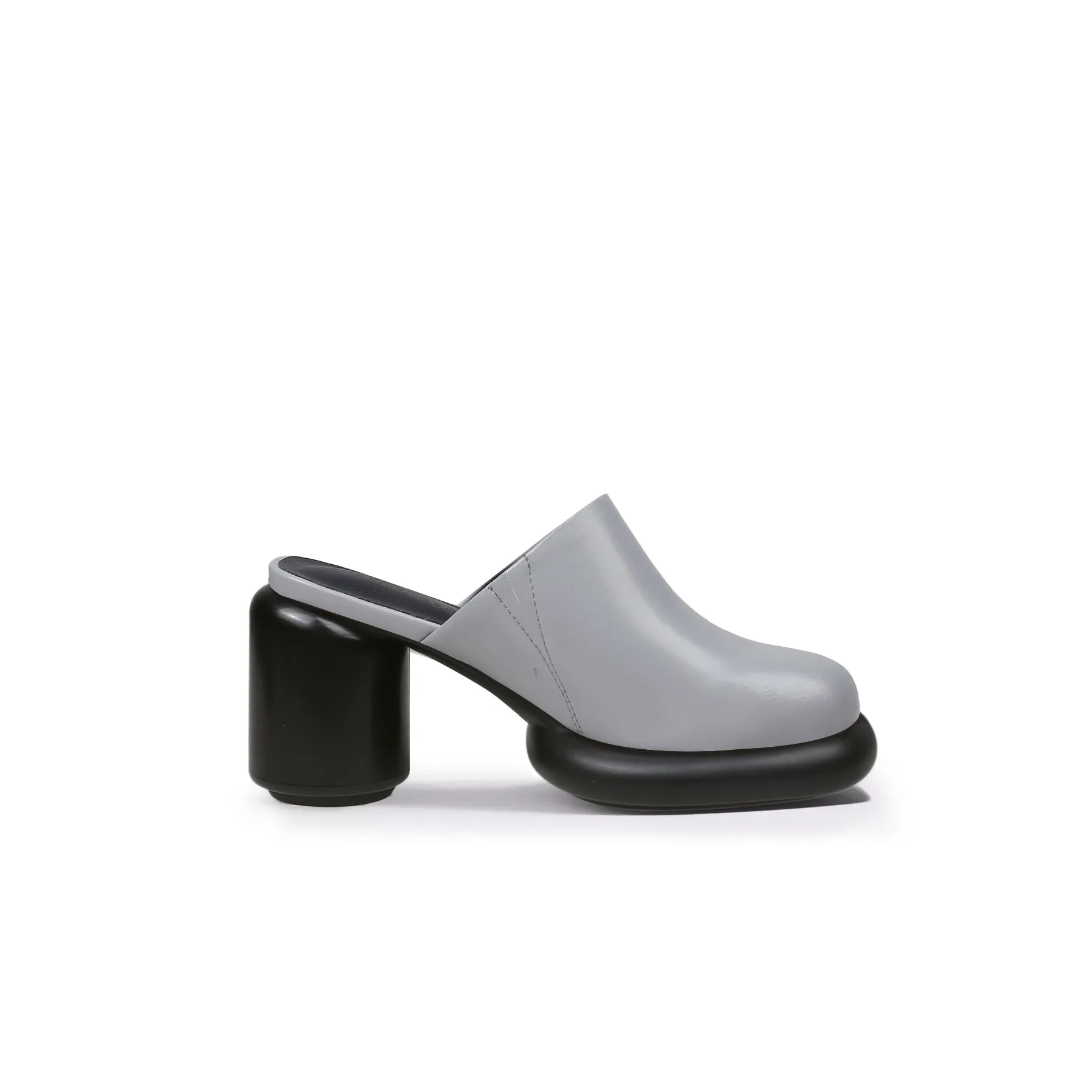 Cloud Heel Leather Mules