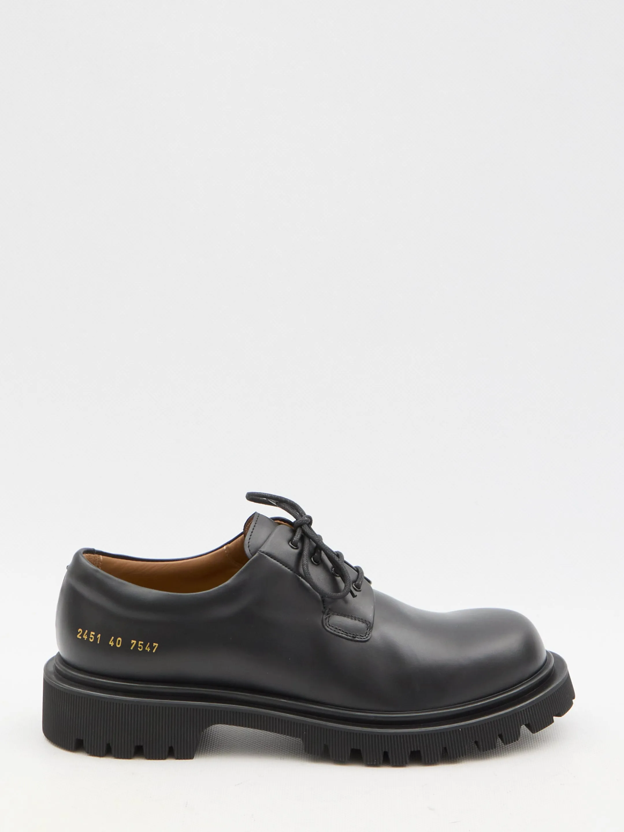 Common Projects Chunky Derby Shoes In Black