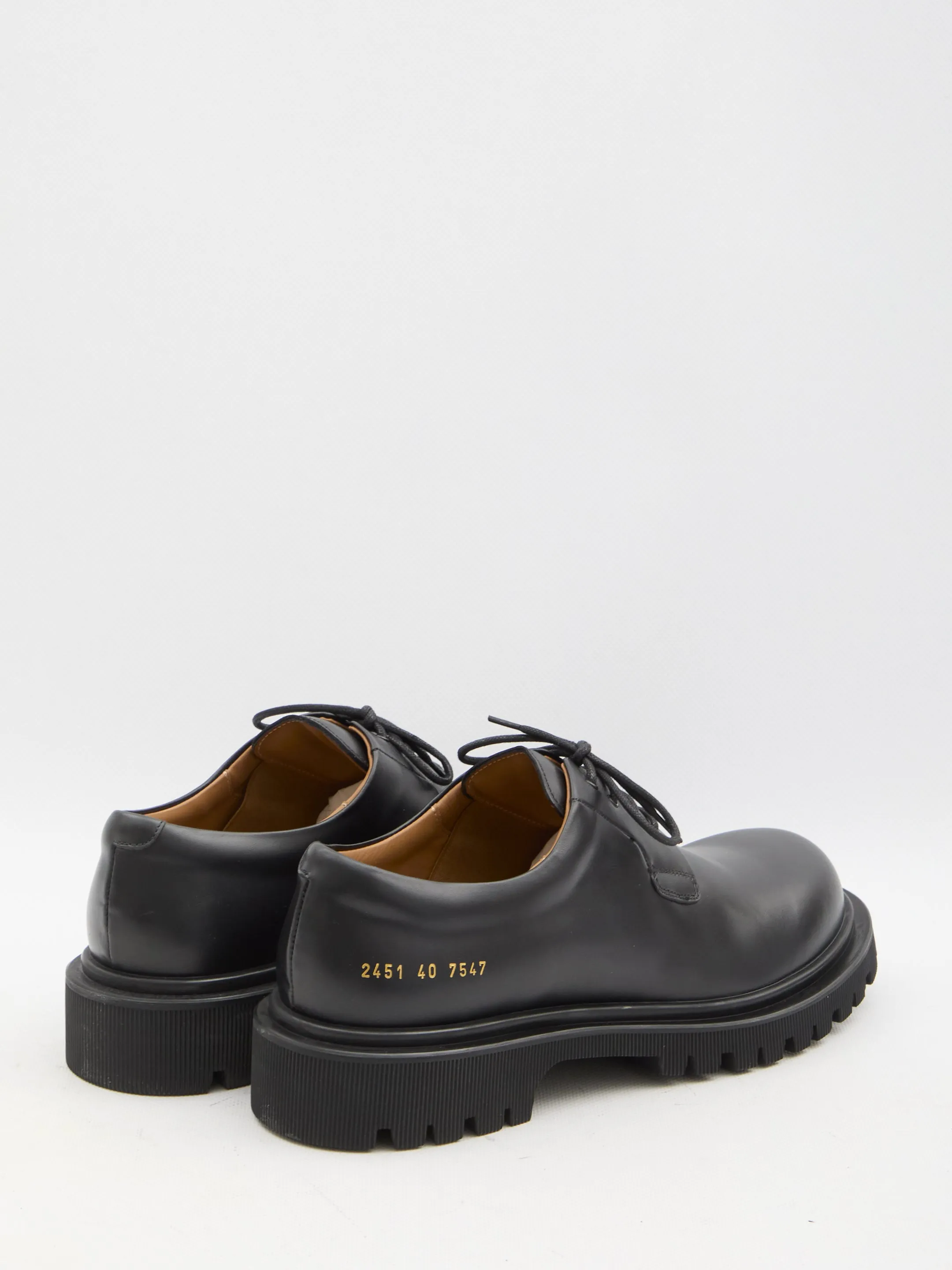 Common Projects Chunky Derby Shoes In Black