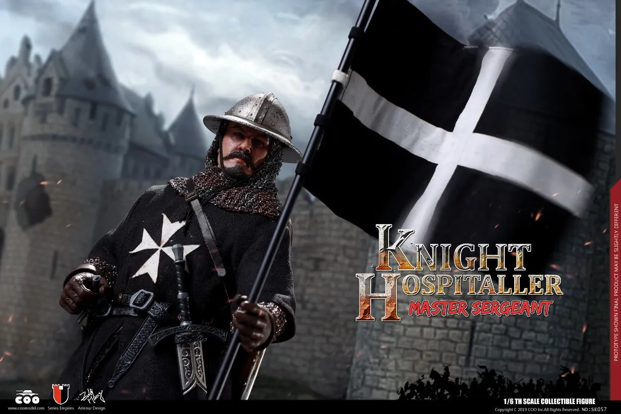 COOMODEL SERIES OF EMPIRES DIE-CAST ALLOY SERGEANT OF KNIGHTS HOSPITALLER 1/6 SCALE - SE057