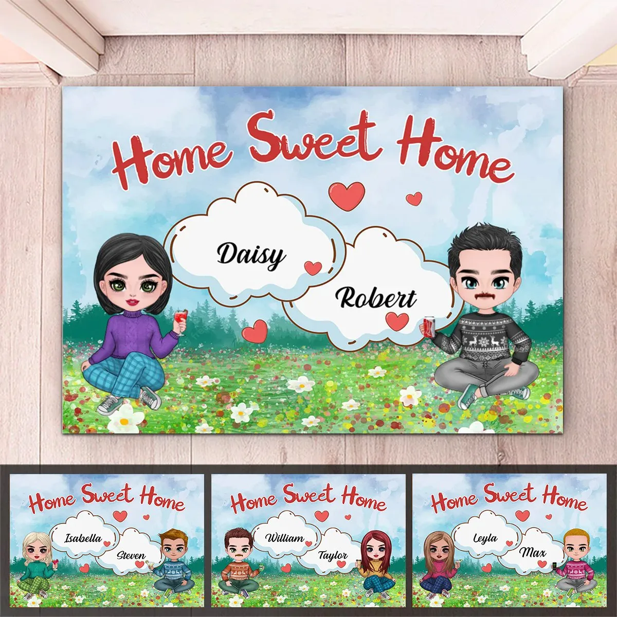 Couple - Home Sweet Home - Personalized Doormat