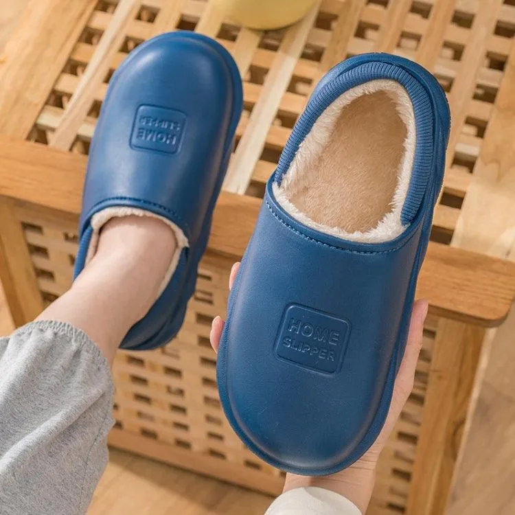 Cozy Waterproof Thick Velvet Slippers for Winter Comfort