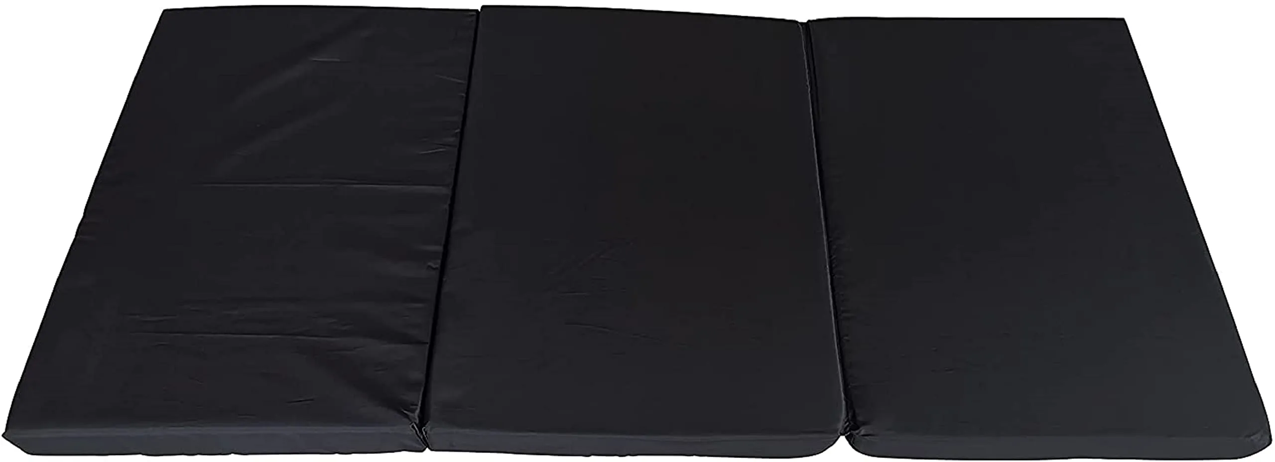 Deevine Craft 3 Fold Medium Hard EPE Foam 2 Inch Thickness Floor Light Weight Foldable Movable Mattress, Bed Mattress for Travel, Picnic, Yoga Mat Tri Fold Mattress 2 inch Thick Single Bed Black Cover