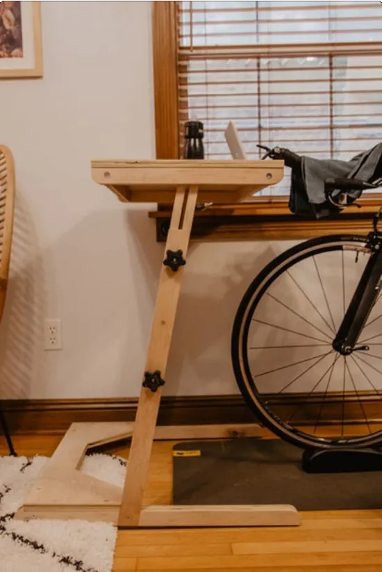 DIY Exercise Bike Desk Plans - Build Your Own - Adjustable Cycling Workstation