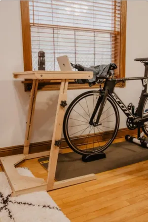 DIY Exercise Bike Desk Plans - Build Your Own - Adjustable Cycling Workstation