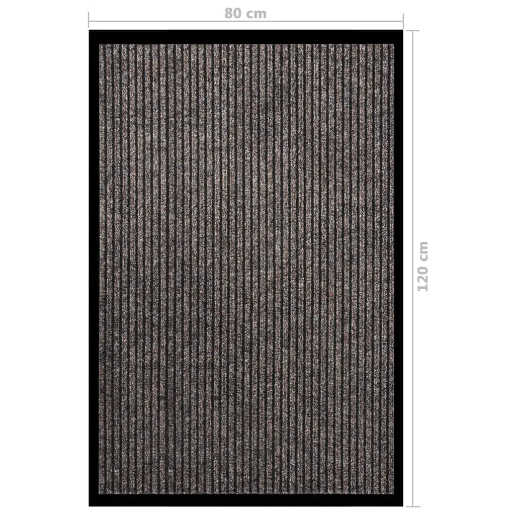 Doormat Striped Beige 80x120 cm